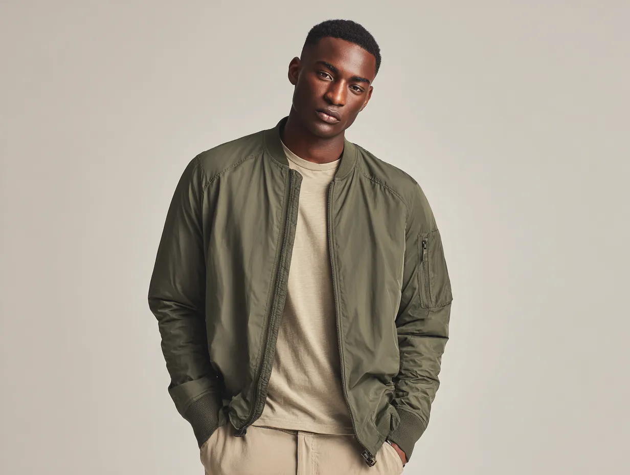 Metro Bomber Jacket - Available in Black, Olive, Navy colors and sizes S, M, L, XL, XXL